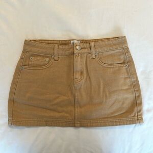 Princess Polly Tan Denim Skirt